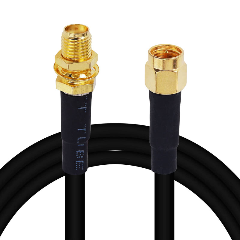 [Australia - AusPower] - onelinkmore 6.5ft Low-Loss Antenna Extension Cable RG58 (50 Ohm) SMA Male to SMA Female Connector Ultra Low Loss Antenna Cable for 3G/4G/5G/LTE/ADS-B/GPS/WiFi (Not for TV,It's SMA Adapter) 