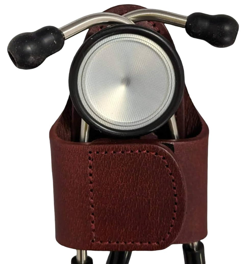 [Australia - AusPower] - The HipClip – Handmade Leather Stethoscope Holder (Brown) Full Grain Leather 