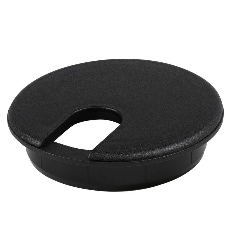 [Australia - AusPower] - 5 Pack Rok Hardware 3" (76mm) Black Round Computer Desk Table Port Wire Cable Cord Organizer Hole Cover Grommet, ROKRG3BLK 3" 5 