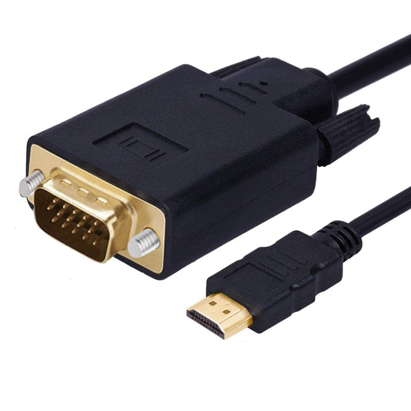 [Australia - AusPower] - Wonlyus HDMI to VGA Cable Gold-Plated 1080P HDMI Male to VGA Male Active Video Adapter Converter Cord (6 Feet/1.8 Meters) 6 Feet 1 Pack 