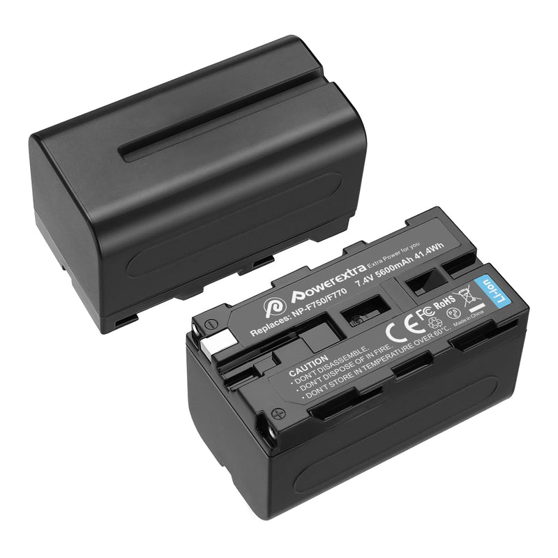 [Australia - AusPower] - Powerextra 2 Pack Replace for Sony NP-F750 Battery for Sony NP-F730, NP-F750, NP-F760, NP-F770 Battery and Sony CCD-TRV215 CCD-TR917 CCD-TR315 HDR-FX1000 HDR-FX7 HVR-V1U HVR-Z7U HVR-Z5U Camcorder 