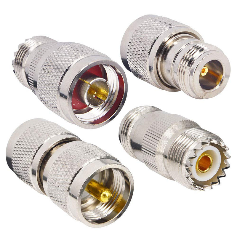 [Australia - AusPower] - onelinkmore RF Coaxial Adapter Connector Kit N Male/Female to UHF PL-259 SO-239 M/F Straight Adapter for Extension Cable Antenna CCTV N to UHF Coax Adapter Kit 