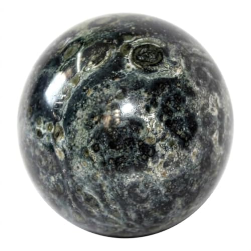 Jet Kambaba Jasper Crystal Sphere Ball 50-55 mm – Natural Healing Stone for Meditation, Reiki, Chakra Balancing, Energy Cleansing & Home Décor