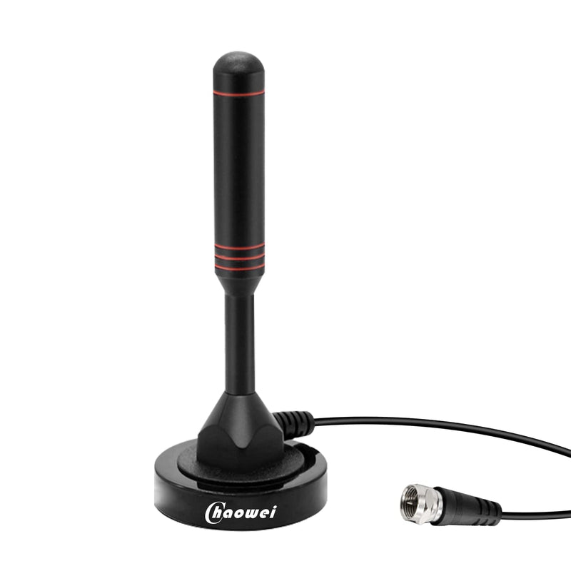 [Australia - AusPower] - Chaowei Digital TV Antenna-DVB66 Portable Indoor Outdoor TV Antenna with Magnetic Base,16.5ft Long Cable,Omnidirectional Receiving-Support 4K 1080P TV 2inch Magnetic Base 