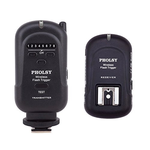 PHOLSY Wireless Flash Trigger Kit Remote Speedlite Trigger