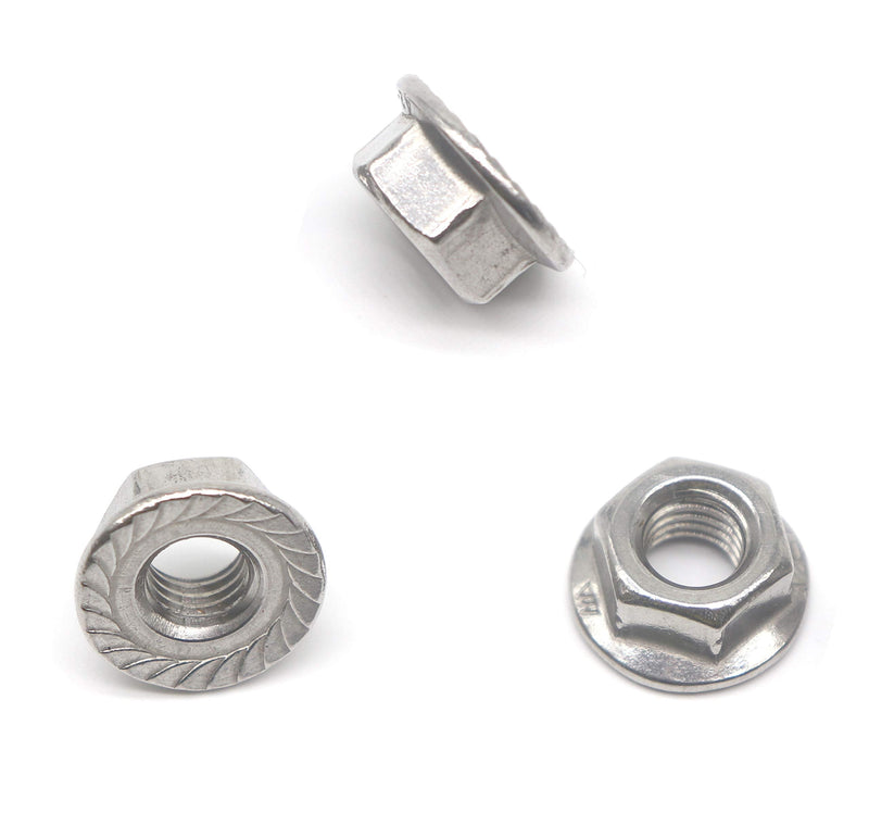 [Australia - AusPower] - 20 Pieces M8 Flange Nuts,binifiMux M8-1.25mm Serrated Hex Flange Lock Nuts, DIN6923, 304 Stainless Steel,Plain Finish 20pcs M8-1.25mm 