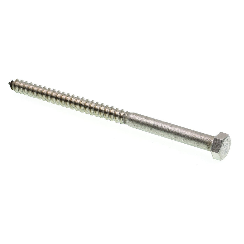Prime-Line 9056579 Hex Lag Screws, 3/8 In. X 6 In., Grade 18-8 Stainless Steel (10 Pack)
