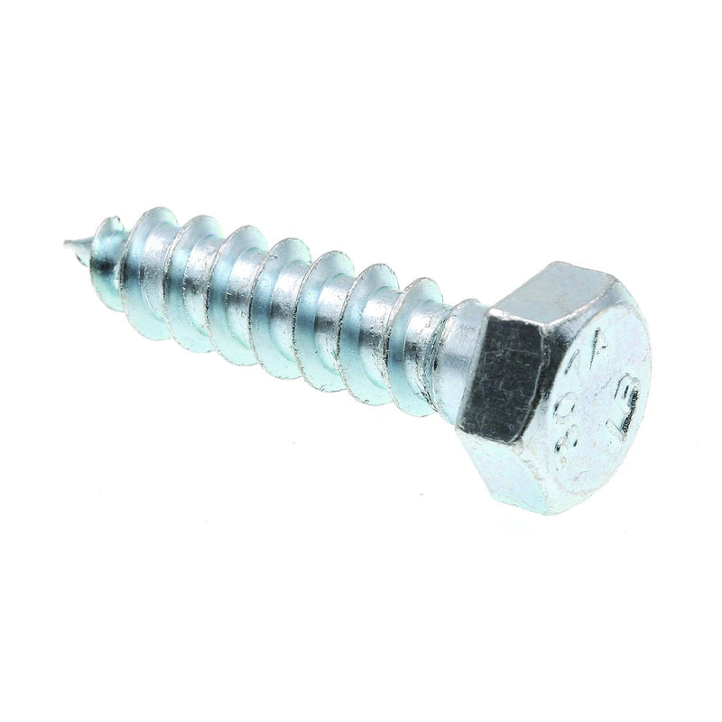 Prime-Line 9056085 Hex Lag Screws, 3/8 In. X 1-1/2 In., A307 Grade A Zinc Plated Steel (25 Pack) 3/8 in. -16