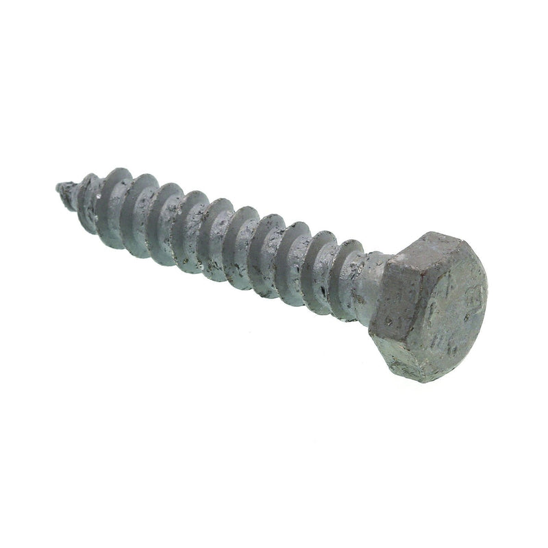 Prime-Line 9056199 Hex Lag Screws, 3/8 In. X 2 In., A307 Grade A Hot Dip Galvanized Steel (25 Pack) 3/8 in. -16