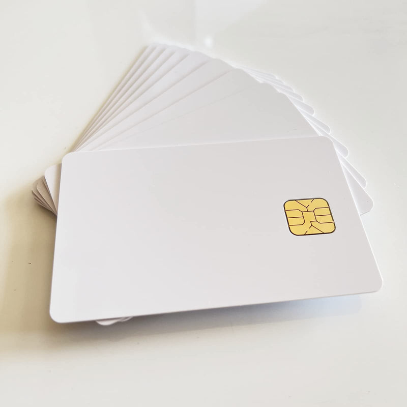 [Australia - AusPower] - AT24C64 Chip Smart IC Card with 64K EEPROM Memory ISO 7816 Programmable White Blank PVC Card 10pcs by XCRFID 