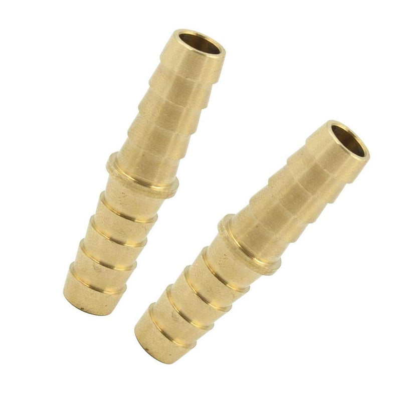 [Australia - AusPower] - Legines 2pcs Barb Union 5/8" Barbed x 5/8" Barbed Splicer Brass Hose Fitting Mender Joiner 5/8" x 5/8" 