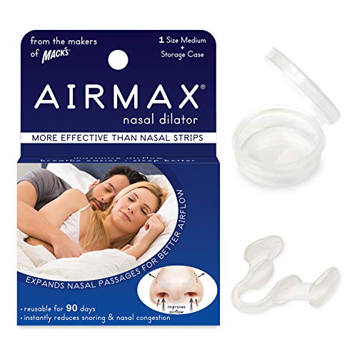 Air Max AIRMAX medium clear nasal dilator for better sleep and easier breathing, pack of 1