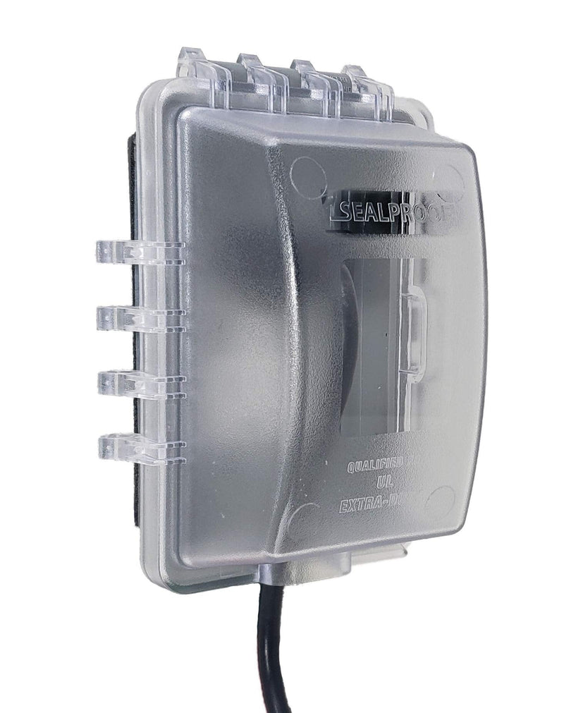 [Australia - AusPower] - Sealproof 1-Gang Weatherproof In Use Outlet Cover | Horizontal/Vertical Outdoor Plug and Receptacle Protector, Lockable Bubble Cover, UL Extra Duty Compliant, 18 Configurations Clear Frost 