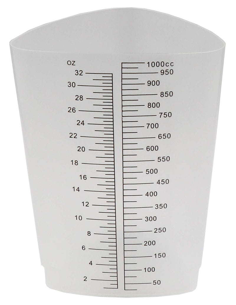 [Australia - AusPower] - Graduated Triangular Polypropylene Laboratory Container 32 ounce/1000 Cubic Centimeter - Pack of 10 