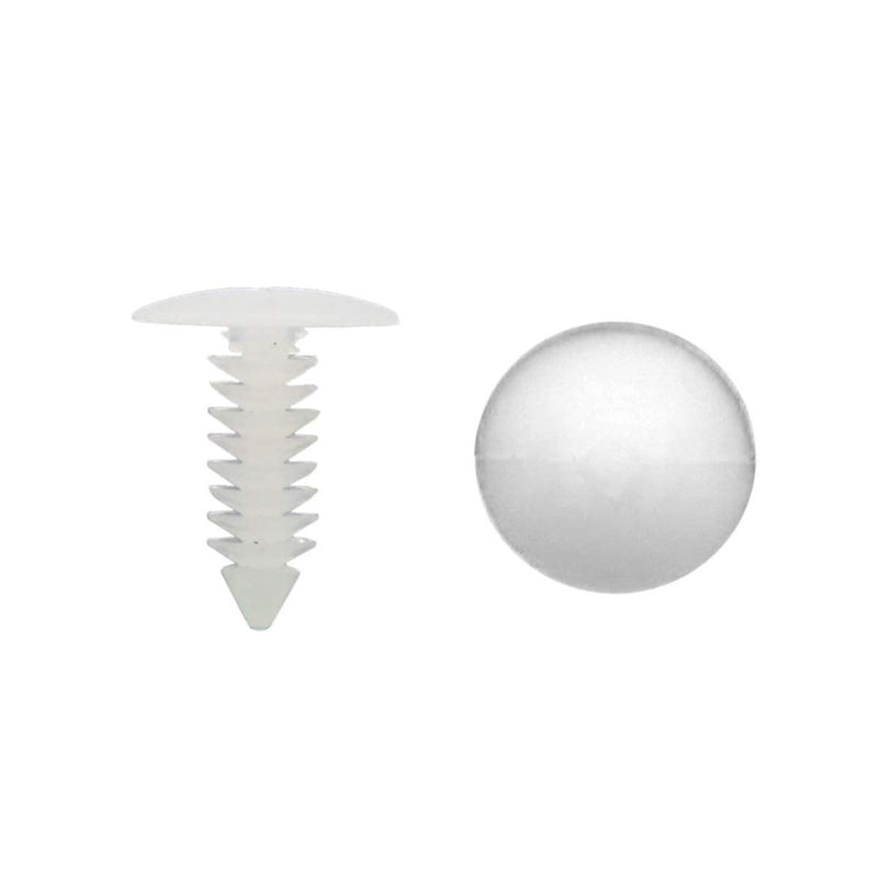 [Australia - AusPower] - 1" Vapor Barrier Christmas Tree Fasteners for Crawlspace Moisture Barrier Poly Liners, Covers and Encapsulations - Parts & Accessories (White, 500 Pack) 