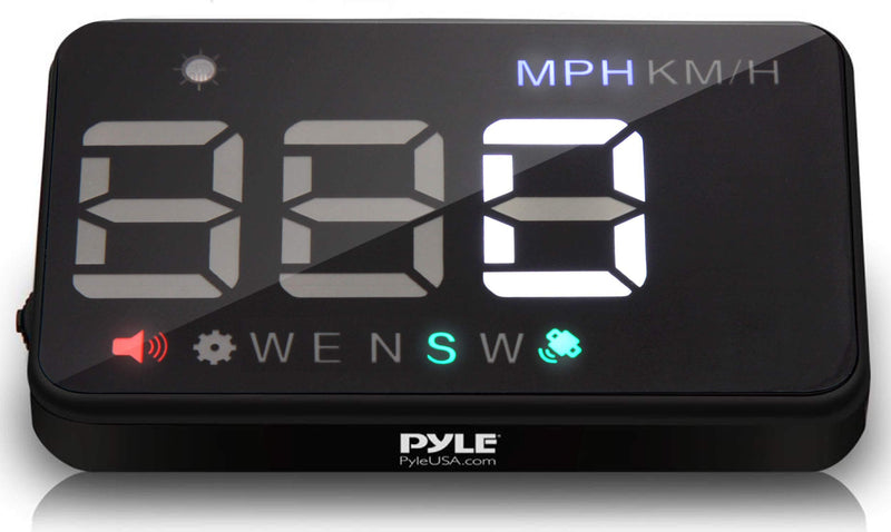 [Australia - AusPower] - Pyle 3.5’’ Car HUD - Head-Up Display Multi-Color Windshield Screen Projector Vehicle Speed & GPS Navigation Compass, Plug & Play - (PHUD12) 