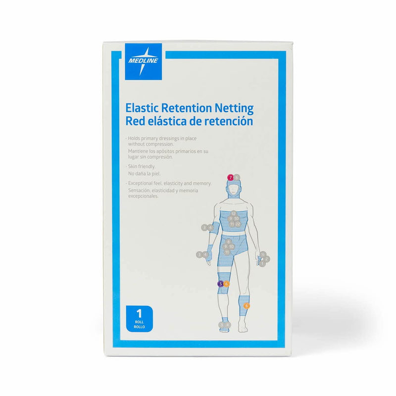 [Australia - AusPower] - Medline Stretch Tubular Elastic Dressing Retention Net, Size 6, 17" x 25 yd., Ideal for Wound Care, Single Pack 
