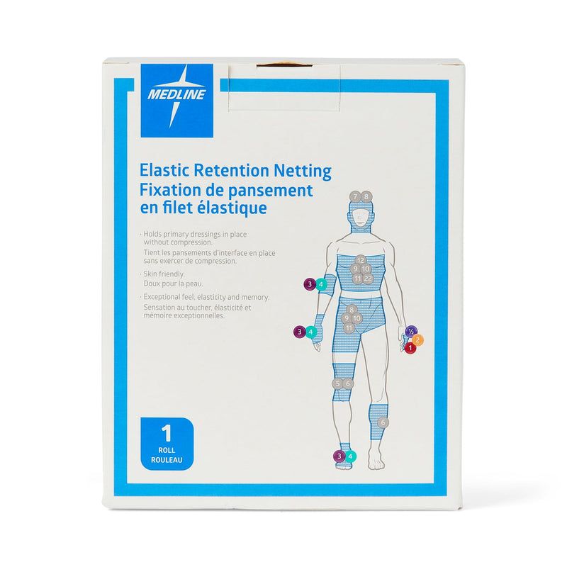 [Australia - AusPower] - Medline Stretch Tubular Elastic Dressing Retention Net, Size 1, 6" x 25 yd., Ideal for Wound Care, Single Pack 