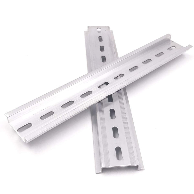 [Australia - AusPower] - BULUSHI 10 Pcs 10" Inches Long 35mm Wide 7.5mm High Width Slotted Design Aluminum DIN Rail 