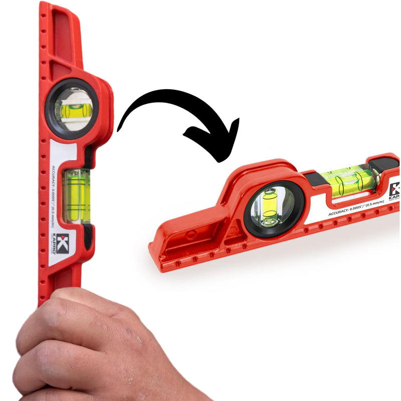 [Australia - AusPower] - Kapro - 724 Value Cast Toolbox Level - Magnetic - Features Hand Calibrated Horizontal and Vertical Shock-Proof Vials - Lightweight & Compact - VPA Certified - Aluminum - 10 Inch Value Cast - Magnetic 