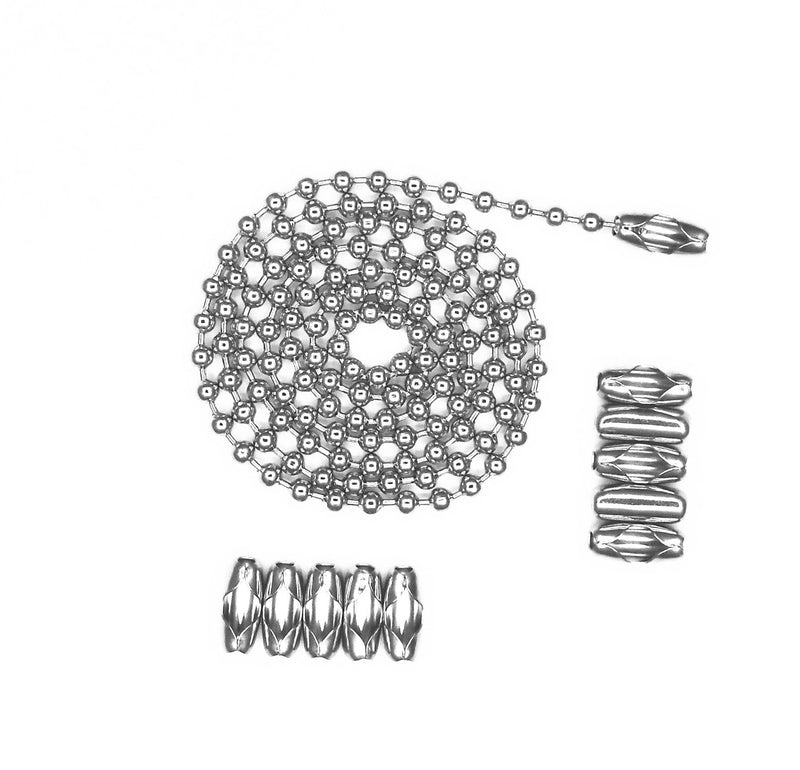 [Australia - AusPower] - 4.0mm Stainless Steel Ball Chains & 10 Matching connectors (#8, 10 Feet) 