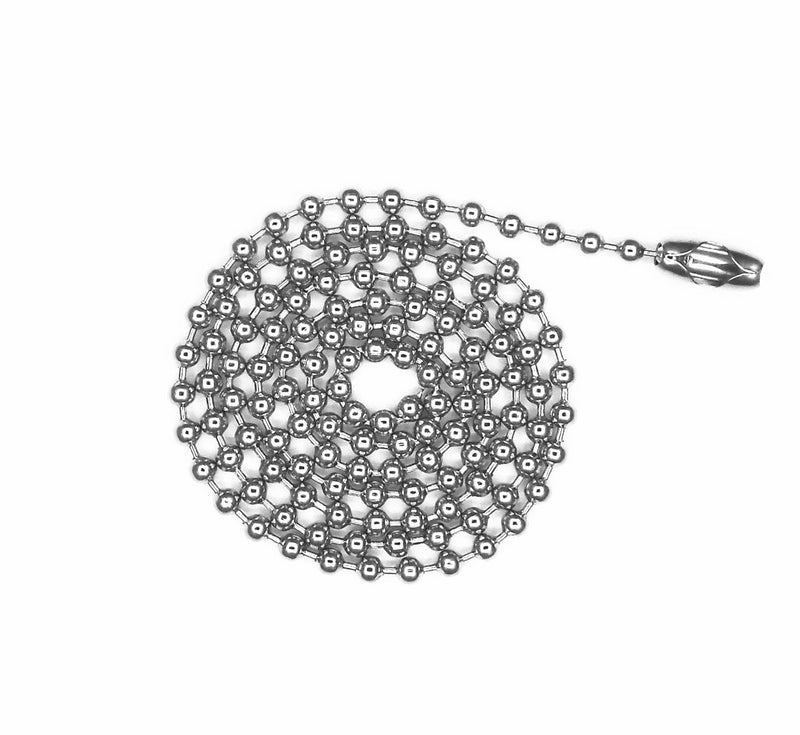 [Australia - AusPower] - Glory Qin 4.0mm Stainless Steel Ball Chains & 25 Matching connectors (#8, 20 Feet) 