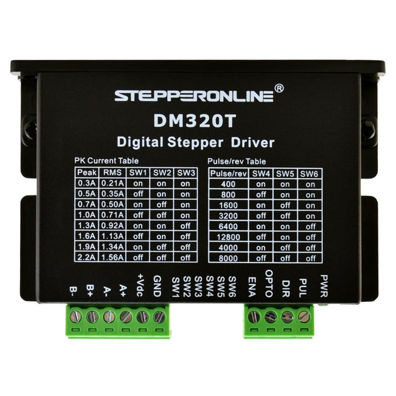 STEPPERONLINE DM320T Digital Stepper Motor Driver 0.3-2.2A 10-30VDC | Stepper Motor Driver For Nema 8,11,14,16,17 Stepper Motor CNC