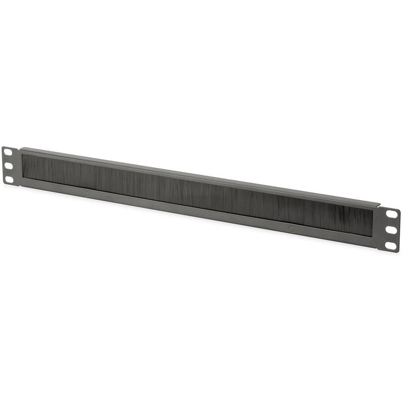 DIGITUS Cable Management Panel, Black | Cable passage HxW: 27 x 423 mm – with mounting material – sheet steel