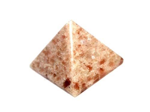 Jet Sunstone Pyramid – Natural Healing Crystal Pyramid for Energy, Confidence, Prosperity, Meditation & Vastu Approx 1.5-2 inch