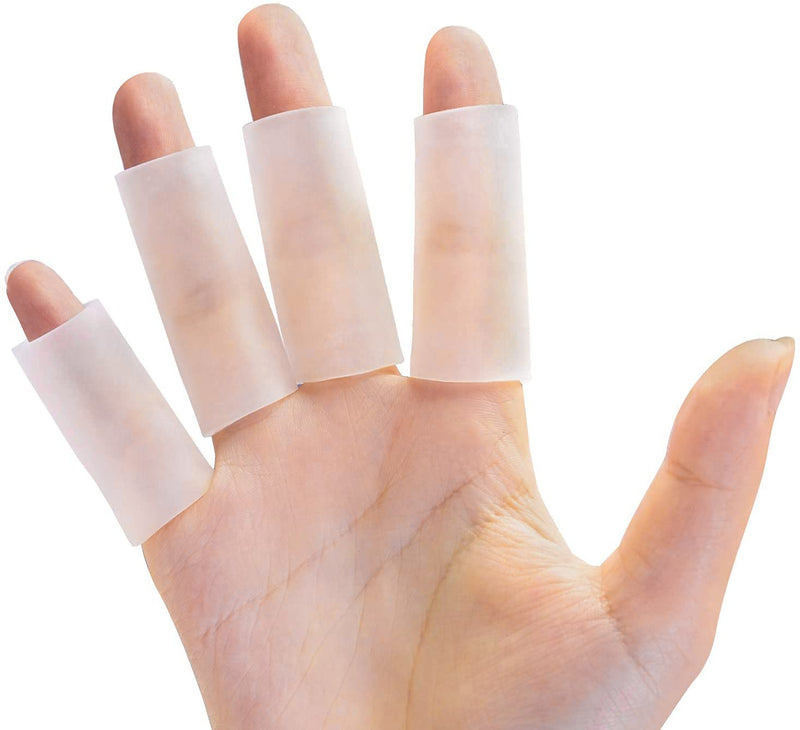 [Australia - AusPower] - Sumifun Finger Sleeves, 8PCS Gel Thumb Finger Tubes for Arthritis, Trigger Finger Pain, Silicone Fingers Protector for Golf, Basketball, Golf, Rugby, Cracked Finger 4pair(8pcs) 
