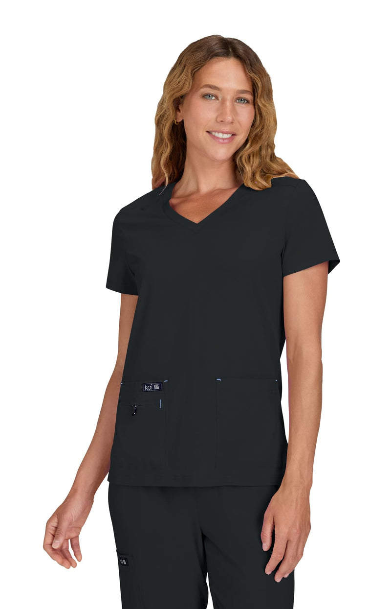[Australia - AusPower] - KOI Basics 373 Women's Becca Top Large Black 