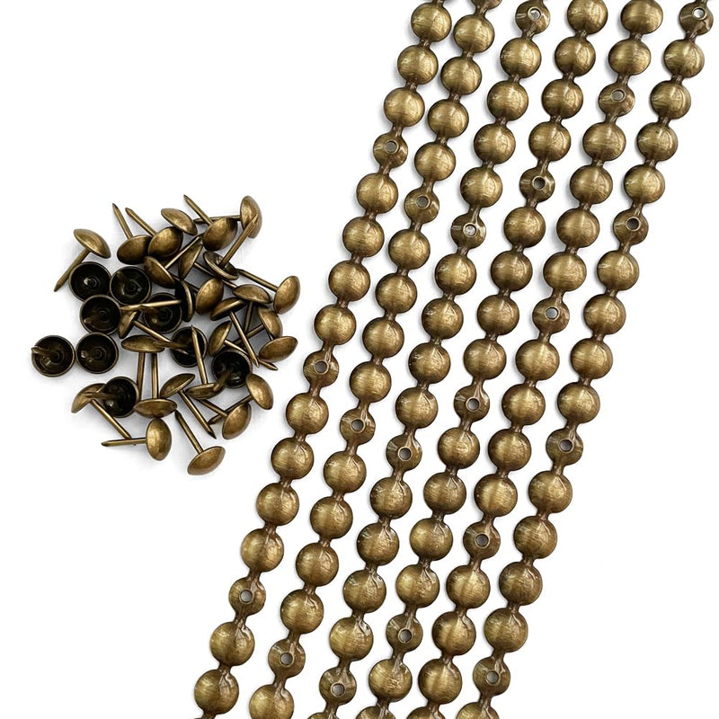 [Australia - AusPower] - Let's Decorate 10 Meters D9.5mm Brass Plated Decorative Nail Strips/Nailhead Trims,Upholstery Sofa Tacks,Loosing Tacks Matched (B:9.5mm Brass) 9.5mm B:9.5mm brass 