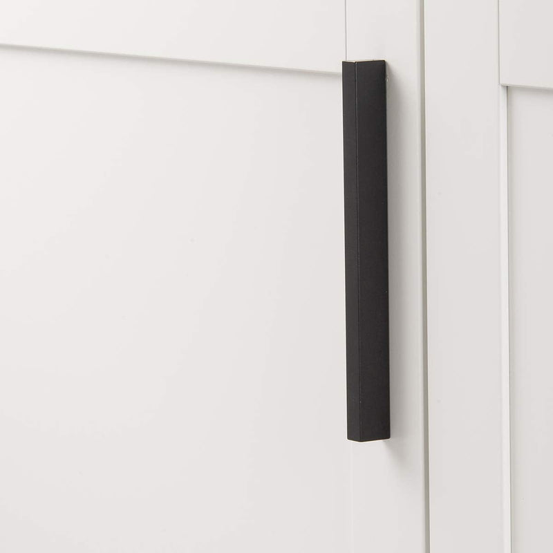Hickory Hardware 1 Pack Solid Core Kitchen Cabinet Pulls, Luxury Cabinet Handles, Hardware for Doors & Dresser Drawers, 6-5/16 Inch (160mm) Hole Center, Flat Onyx, Streamline Collection 6-5/16 Inch (160 mm) Center to Center