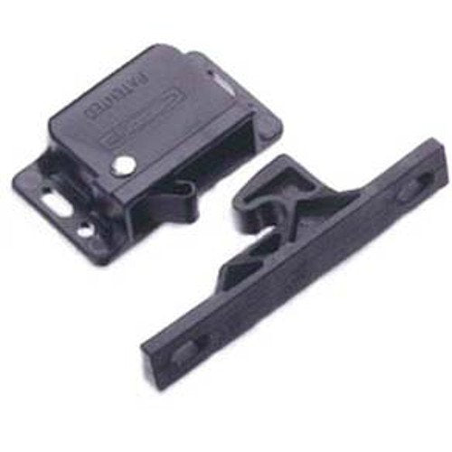 [Australia - AusPower] - Southco C3-805 Series Passivated Plastic Grabber Catch Side Mount Concealed Push-To-Close Latch with Silver Spring, 22N Pullup, Black (Pack of 10) Pack of 10 
