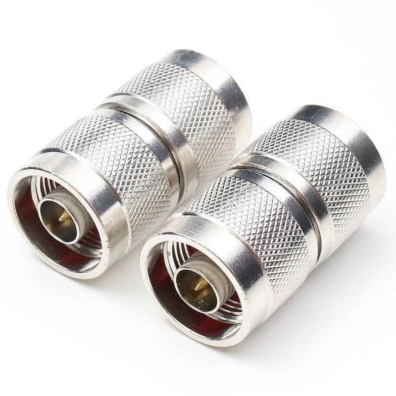 [Australia - AusPower] - ANHAN N Type Male to Male Connectors N Male Adapters N Type Coax Connector Walkie Talkie N adapters RF coaxial Cable Adapter 2 Packs N Male to Male 2pcs 