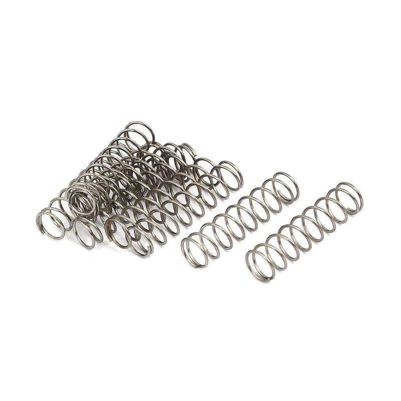[Australia - AusPower] - uxcell Compression Spring,304 Stainless Steel,9mm OD,0.8mm Wire Size,35mm Free Length,Silver Tone,10Pcs 