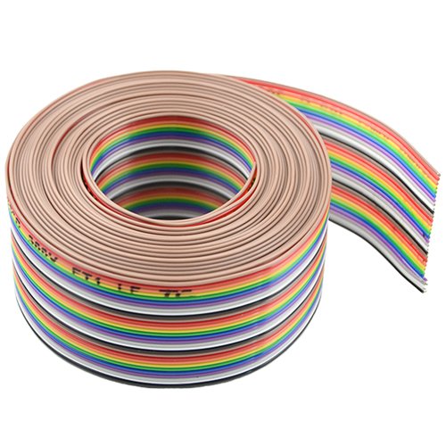 [Australia - AusPower] - XINGYHENG 30Pin Wire Rainbow Color Flat Ribbon IDC Wire Cable(16ft/5m 30Wire) 