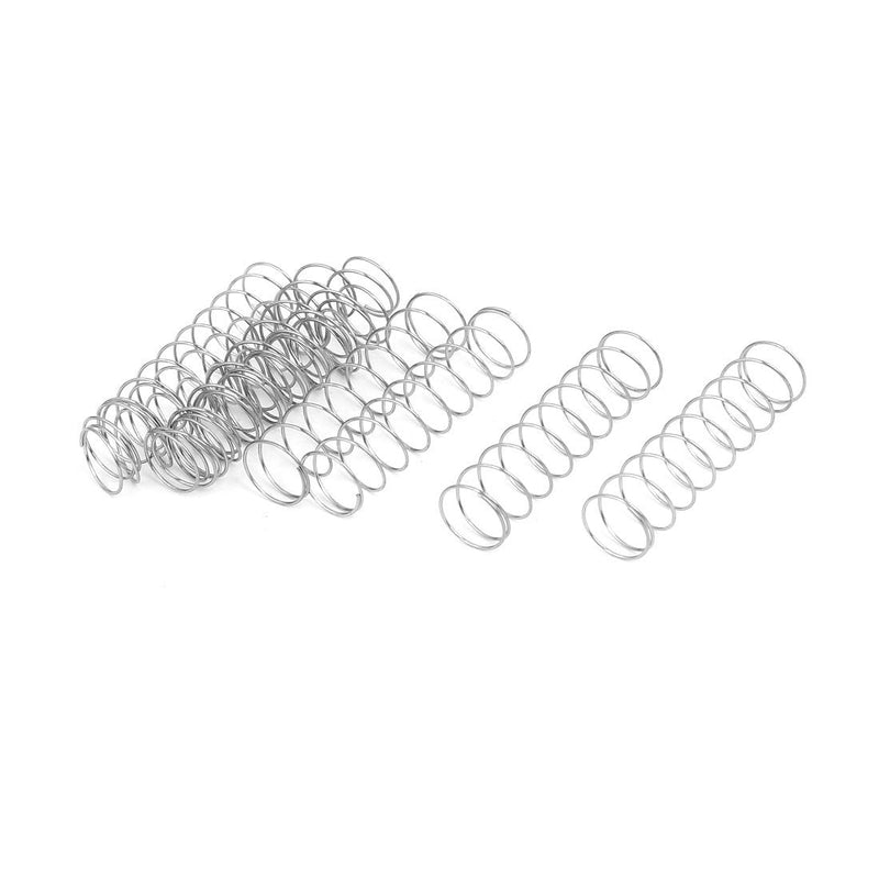 [Australia - AusPower] - uxcell Compression Spring,304 Stainless Steel,10mm OD,0.5mm Wire Size,40mm Free Length,Silver Tone,10Pcs 