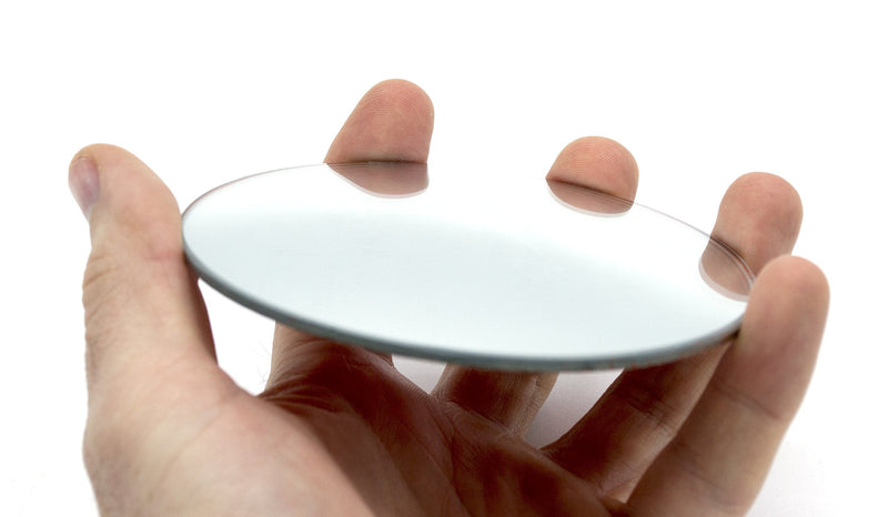 [Australia - AusPower] - EISCO Round Convex Glass Mirror - 4" (100mm) Diameter - 100mm Focal Length - 2.5mm Thick Approx. 