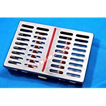 [Australia - AusPower] - German Stainless 1 Dental Sterilization Cassette Rack Tray Box for 10 Surgical Instruments 