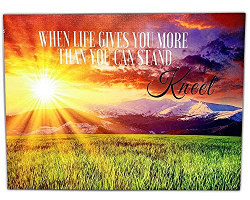 Lighted Inspirational Wall Art Print with LED Lights, 16 x 12 Inch