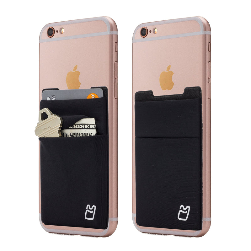 [Australia - AusPower] - Wallet | Card and Money Holder for Cell Phone | Sticks On Case (Black 2) Black 2 