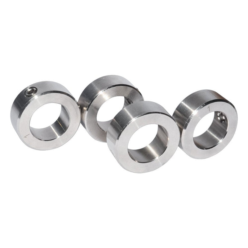 [Australia - AusPower] - 4Pcs Stainless Steel Shaft Collars Bore 3/8 inch Out Diameter 3/4" with Screw Fixed 3/8" 304 Stainless Steel 