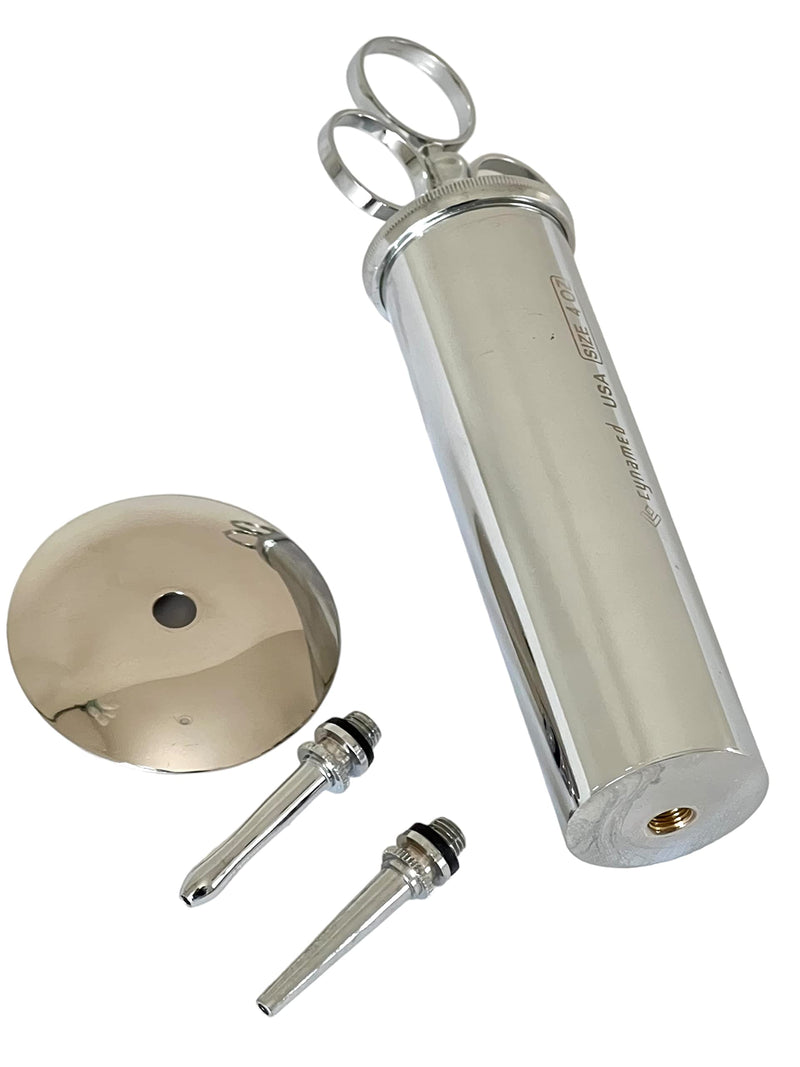 [Australia - AusPower] - Cynamed Ear Wax Removal Syringe 04 OZ Brass with chrome finish Ideal for Household Emt Firefighter Police, School and hobby 