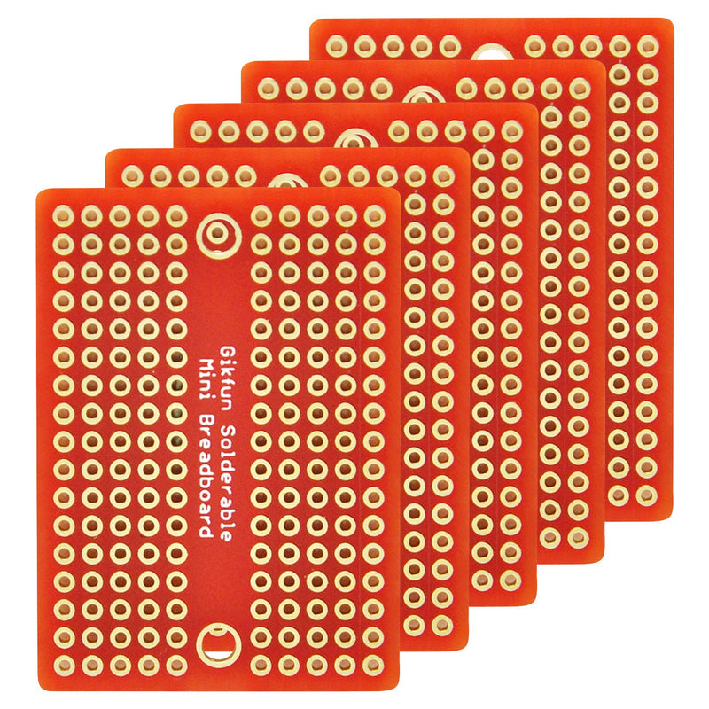 [Australia - AusPower] - Gikfun Mini Solder-able Breadboard Gold Plated Finish Proto Board PCB for Arduino Electronic DIY (Pack of 5PCS) GK1009 