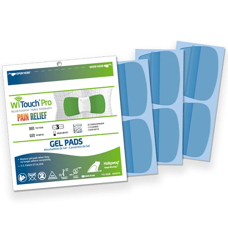 [Australia - AusPower] - TENS Unit Replacement Gel Pads, WiTouch Pro & Aleve Direct Therapy TENS Pads Replacement, Reusable Self-Adhesive Electrode Pads for TENS Units (6 Gel Pads) 6 Gel Pads 
