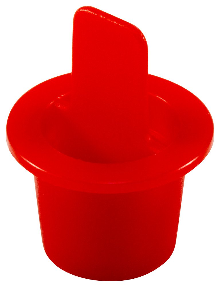 [Australia - AusPower] - Caplugs ZCPT3Q1 Plastic Center Pull Tab Tapered Plug. CPT-3, PE-LD, Cap OD 0.56" Plug ID 0.428", Red (Pack of 100) 