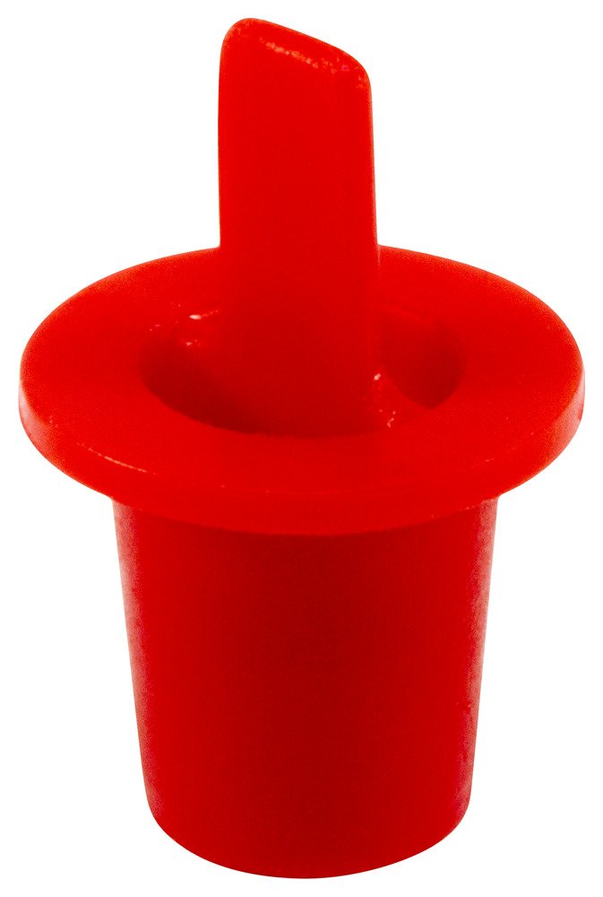[Australia - AusPower] - Caplugs ZCPT0Q1 Plastic Center Pull Tab Tapered Plug. CPT-0, PE-LD, Cap OD 0.38" Plug ID 0.269", Red (Pack of 100) 