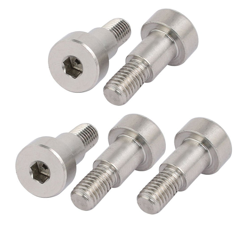 [Australia - AusPower] - uxcell 304 Stainless Steel Hex Socket Shoulder Bolt 10mm Shoulder Dia 12mm Shoulder Length M8 Thread 5pcs 10mm x 12mm 