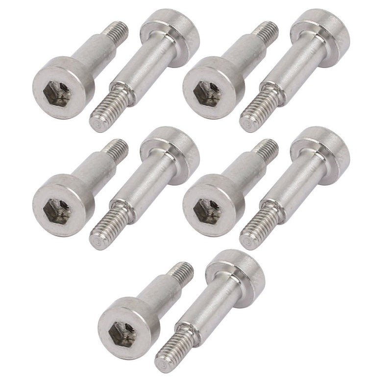 [Australia - AusPower] - uxcell 10pcs 304 Stainless Steel Hex Socket Shoulder Bolt 4mm Shoulder Dia 10mm Shoulder Length M3 Thread 4mm x 10mm 